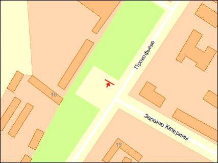 Билборд B в Сумах, 3х6  ул. Прокофьева-Зеленко схема