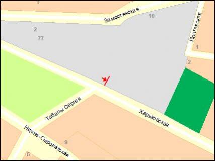 Білборд, Бігборд (Борд)  B у Сумах вул. Харківська схема