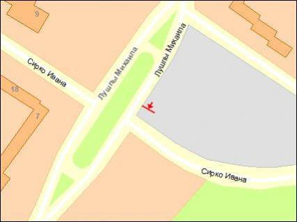 Билборд B в Сумах, 3х6  п-т Лушпы - ул.Д.Коротченко схема