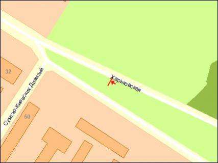 Білборд, Бігборд (Борд)  B у Сумах вул. Харківська схема