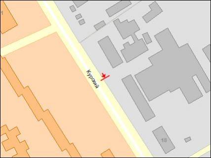 Билборд B в Сумах пр-т Перемоги, 22                                                               /пр-т Курський, 22/ схема