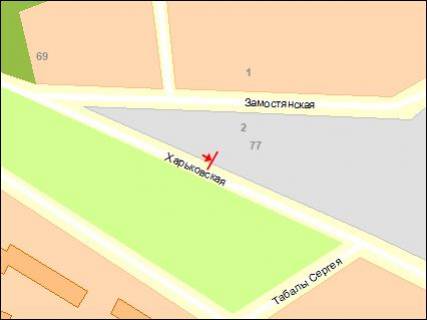 Білборд, Бігборд (Борд)  B у Сумах, 3х6  ул. Харьковская схема