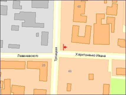 Призма A в Сумах Вул. Троїцька - вул. І. Харитоненка - 453715 схема