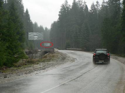 Білборд, Бігборд (Борд)  A у Буковелі, 3x6  Траса Н-09 Мукачево-Львів, дорога від Буковеля до Івано-Франківська (с.Поляниця), 4 км 600 м від Буковеля, напрямок руху на Івано-Франківськ Фото 1