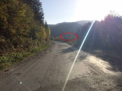 Білборд, Бігборд (Борд)  A у Микуличині, 3x6  Траса Н-09 Мукачево-Львів, в`їзд у селище, готельны комплекси Срыбны Роси, Микулин Хутырець, напрямок руху на Буковель Фото 1