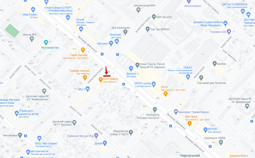 Видеоборд A у Черкасах БУЛЬВАР ШЕВЧЕНКО 428 Возле ТРЦ "DEPOT" - 376266 схема