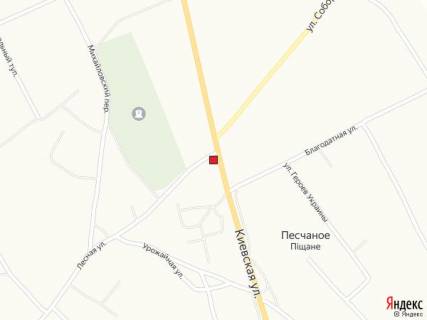 Билборд A в Кременчуге, 3х6  ул. Киевская - ул. Колхозная, въезд в город схема