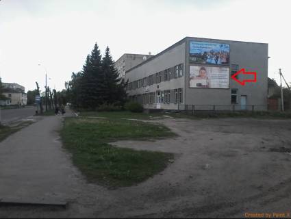 Билборд A в Рожище, 3х6  м. Рожище ,вул.Незалежності,82 (центральна), нижній А ст фасад нижній фото 1