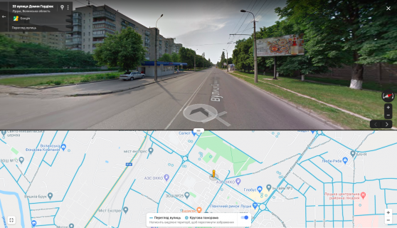 Билборд A в Луцке, 3х6  вул. Гордіюк, 22 А ст  схема