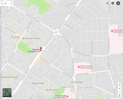 Билборд A в Луцке пр.Соборності ,14а (маг.Троянда) схема