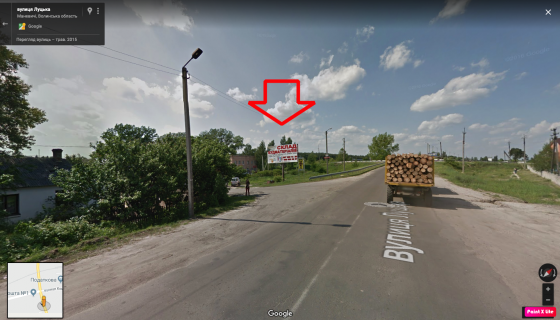 Білборд, Бігборд (Борд)  B у Маневичах, 3х6  Маневичі, вул. Луцька - перехрестя вул. Комарова Б ст, в напрямку до Білорусії Фото 1