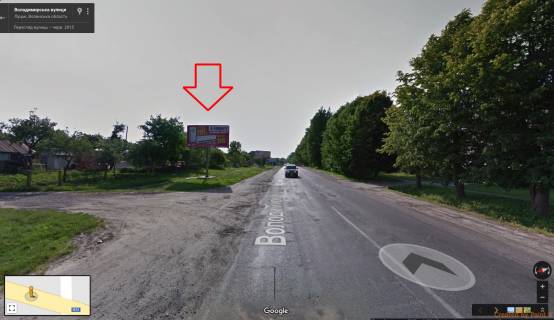 Билборд B в Луцке, 3х6  вул Володимирська, 103 - Б ст (біля Вопаку) в"їзд в місто зі сторони Володимира фото 1