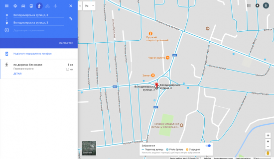 Билборд A в Луцке, 3х6  вул. Львівська(перетин вул.Володимирська) схема