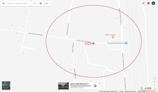 Билборд A в Владимир-Волынском, 3х6  вул.Шевченка, 72. Ж.Д вокзал А ст схема