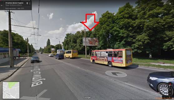 Билборд A в Луцке, 3х6  вул. Гордіюк, 22 А ст  фото 1