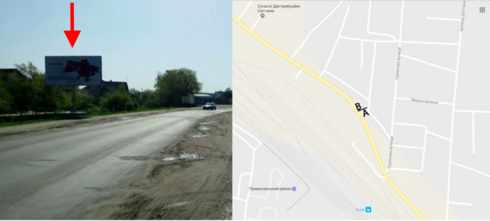 Билборд B в Ковеле м. Ковель, перехрестя вул. Я.Мудрого - вул.Айвазовського Б ст фото 1