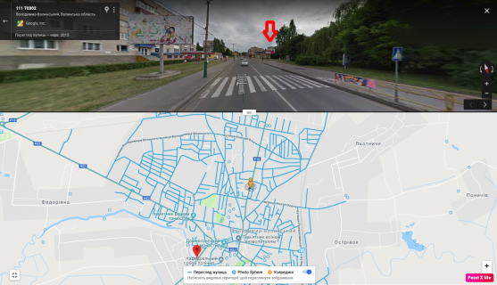 Билборд A в Владимир-Волынском, 3х6  вул. Ковельська, 111 схема