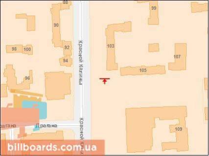 Ситилайт A в Львове, Сітілайт 1.2х1.8  Червоної Калини пр. 109 місце №3 схема