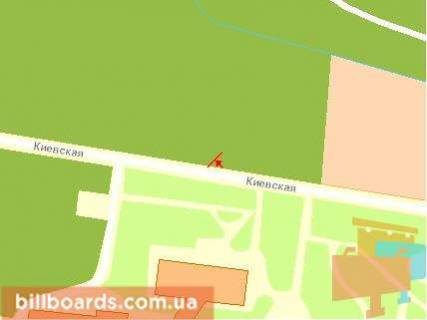 Билборд A в Ровно, Щит 3x6  Київська вул, 108, в центр схема