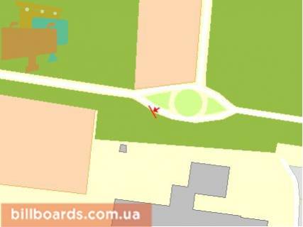 Билборд A в Ровно, Щит 3x6  Київська вул, з центру схема