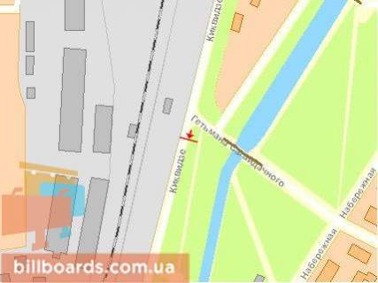 Білборд, Бігборд (Борд)  B у Рівному, Щит 3x6  Небесної Сотні вул / Сагайдачного вул, в центр схема