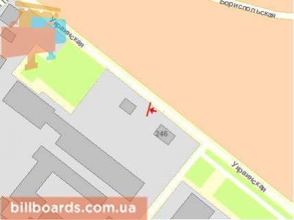 Билборд B в Черновцах, Щит 3x6  Руська вул, 242, в центр схема