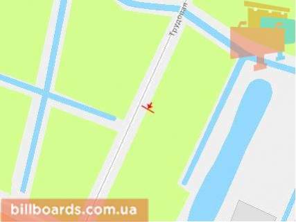 Билборд B в Хмельницком, Щит 3x6  Трудова вул. маг. Будматеріали схема