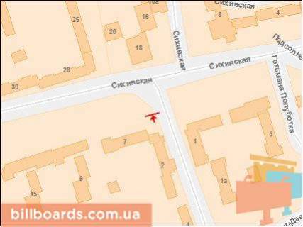 Ситилайт B в Львове, 1.2х1.8  Кавалерідзе - Сихівська схема