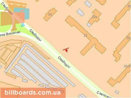 Призма A в Киеве Свободы пр., 22, возле аптеки, рынок "Виноградарь", супермаркет "Континент" - 34273 схема