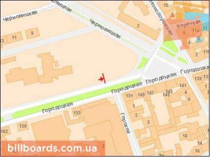 Сiтiлайт B у Львові, 1.2х1.8  Городоцька вул., Перед приміським ж / д вокзалом, 1 схема