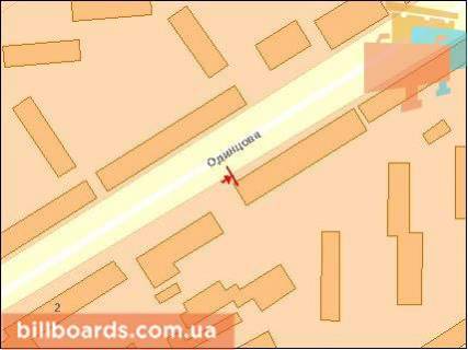 Білборд, Бігборд (Борд)  A у Чернігові, Щит 3x6  Захисників України вул., 6 схема