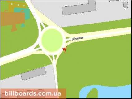 Билборд A в Чернигове, Щит 3x6  Івана Мазепи вул.,110 схема