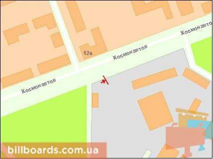 Билборд A в Николаеве Космонавтов ул., - 28 Армии ул. схема