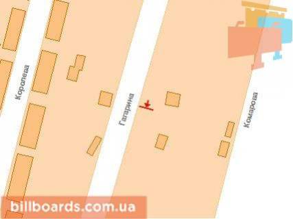 Билборд B в Чернигове, Щит 3x6  Михайла Грушевського пр. (1-Травня вул.), 263 схема