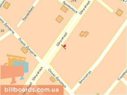 Билборд B в Чернигове Шевченко ул., 161 схема