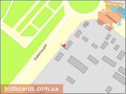 Білборд, Бігборд (Борд)  B у Черкасах, Щит 3x6  Смілянська вул. перед 1-м кільцем, в центр схема