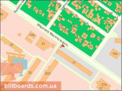 Билборд B в Одессе, Щит 3x6  Олексія Вадатурського (Маршала Малиновського) вул., 31 схема
