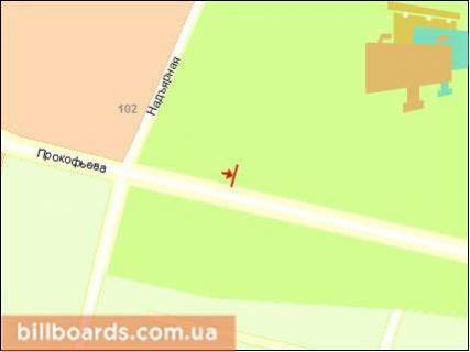 Билборд B в Сумах, Щит 3x6  20-річчя Перемоги вул.(в напрямку до вул.Кондратьєва Герасима) схема