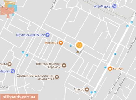 Білборд, Бігборд (Борд)  A у Херсоні, Щит 3x6  Лавреньова вул, 7а! Увага, розмір 2860х5900! схема