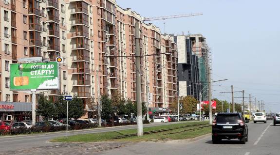 Білборд, Бігборд (Борд)  B у Львові, 3x6  Княгині Ольги вул / Кобилиці вул, до центру Фото 1