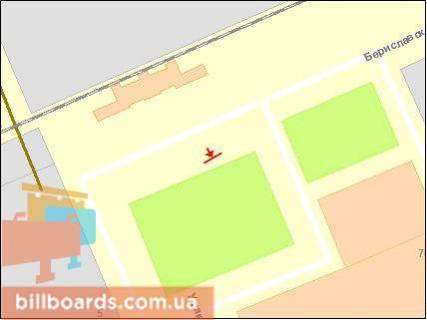 Билборд A в Херсоне, Щит 3x6  Привокзальна пл. схема