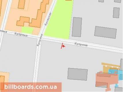 Билборд B в Хмельницком, Щит 3x6  Купріна вул / Козацька вул, ринок! Увага, розмір 6030х3030! схема