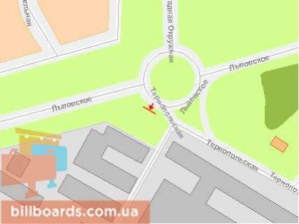 Билборд A в Хмельницком, Щит 3x6  Тернопільська вул / Львівське шоссе / Західно-об`їзна, тр розв`язка, лівий! Увага, розмір 6010х3020! схема