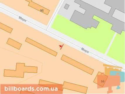 Билборд A в Хмельницком, Щит 3x6  Миру пр.,71/1, транспортна магістраль схема