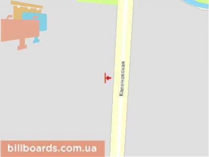 Билборд A в Черновцах, Щит 3x6  Калинівська вул, 7 ліворуч, в центр схема