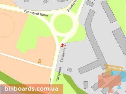 Билборд B в Черновцах, Щит 3x6  Святошинський схема