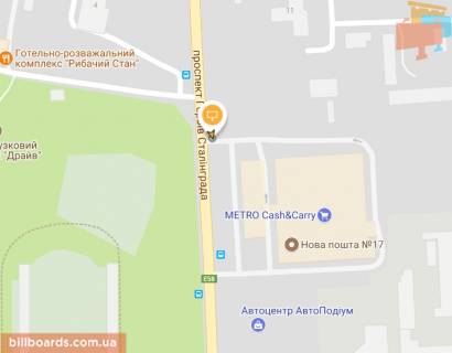 Билборд B в Николаеве, Щит 3x6  Ні схема