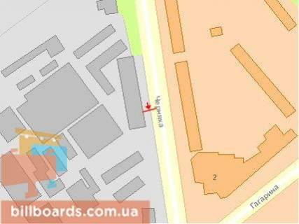 Билборд A в Ровно, Щит 3x6  Богоявленська вул, 4, в центр схема