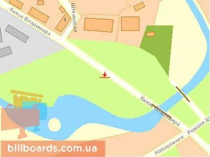 Билборд A в Ровно Князя Владимира ул схема