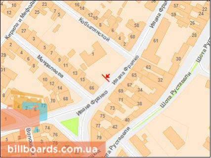 Ситилайт A в Львове, 1.2х1.8  Франка, вул. 66, №2 схема